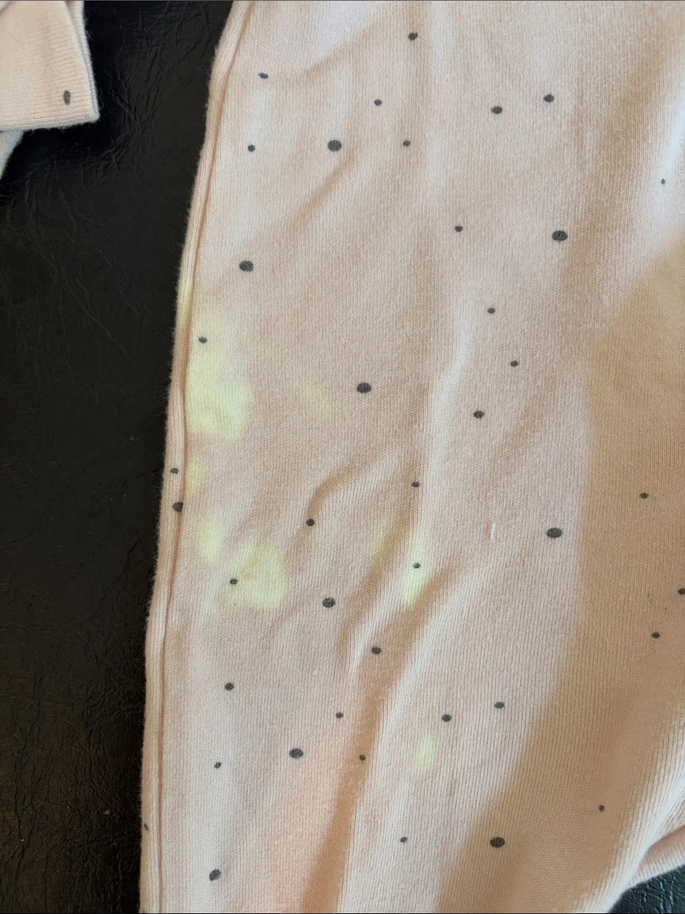 Soft Pink Polka Dot Baby One-Piece Footed Sleeper